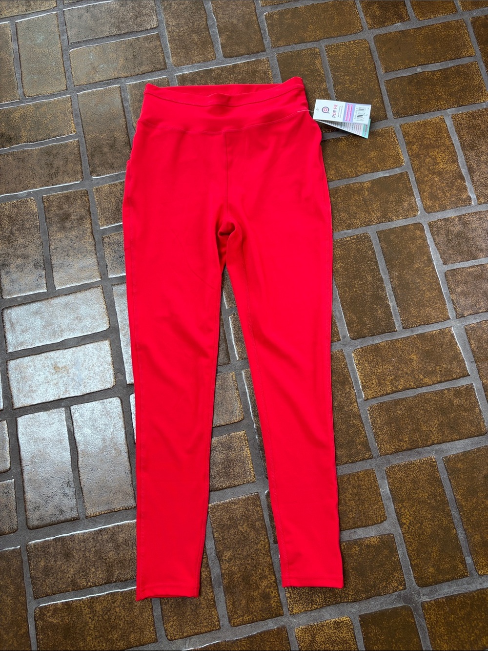 NWT POP Fit Red High-Rise Side Pocket Legging